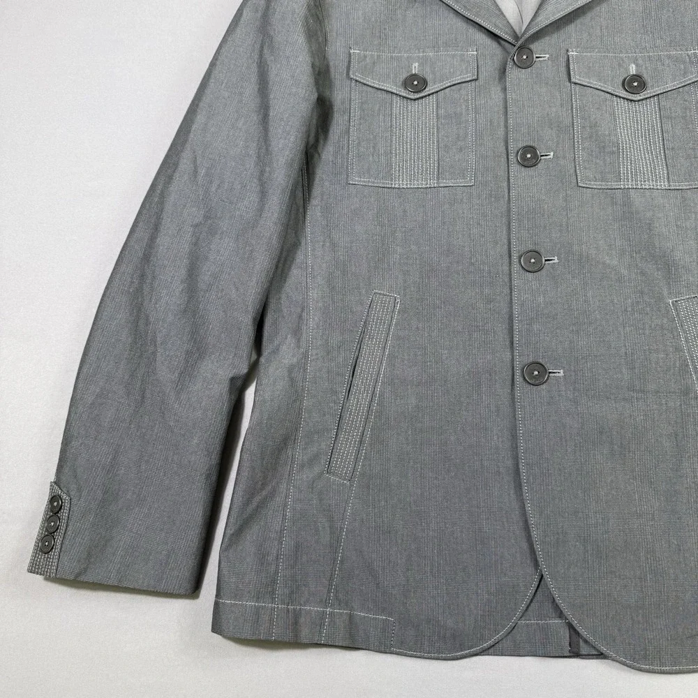 John Varvatos Jacket Mens Size Small Grey Blazer Sport Coat Casual Vented Cotton